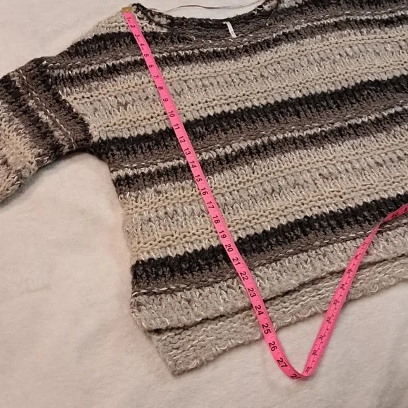 Free People Home For The Holidays Sweater" Knit Oversized Size XS - Picture 6 of 9